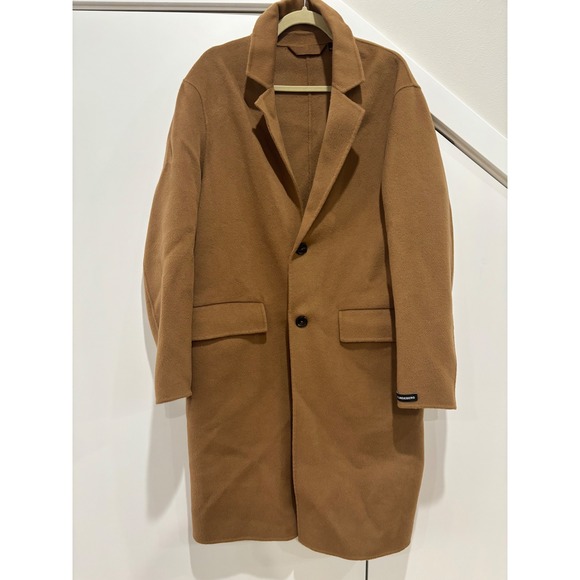 J.Lindeberg Other - J.Lindeberg Diego Wool Coat Mens Camel Brown Overcoat Size 48